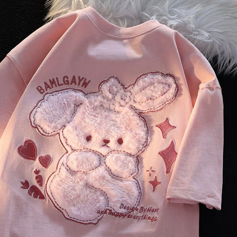 Pink Fuzzy Bunny T-shirt - Image 8
