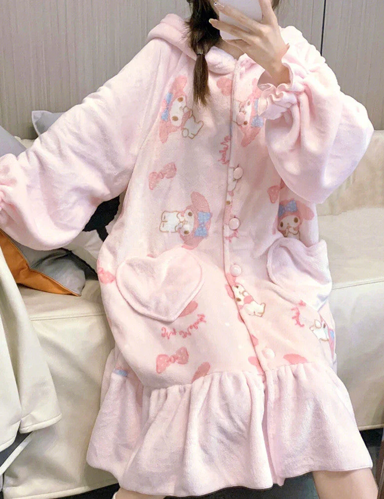 Pink Heart Melody Hoodie - Image 5
