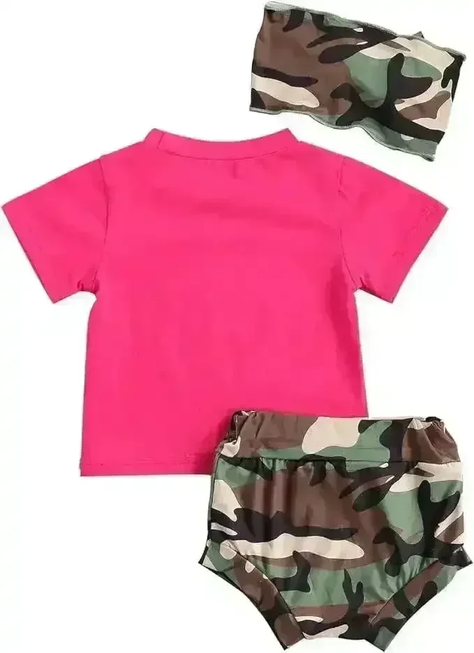 Pink in my Dad's Camo World T-shirt and Shorts Set - Image 3