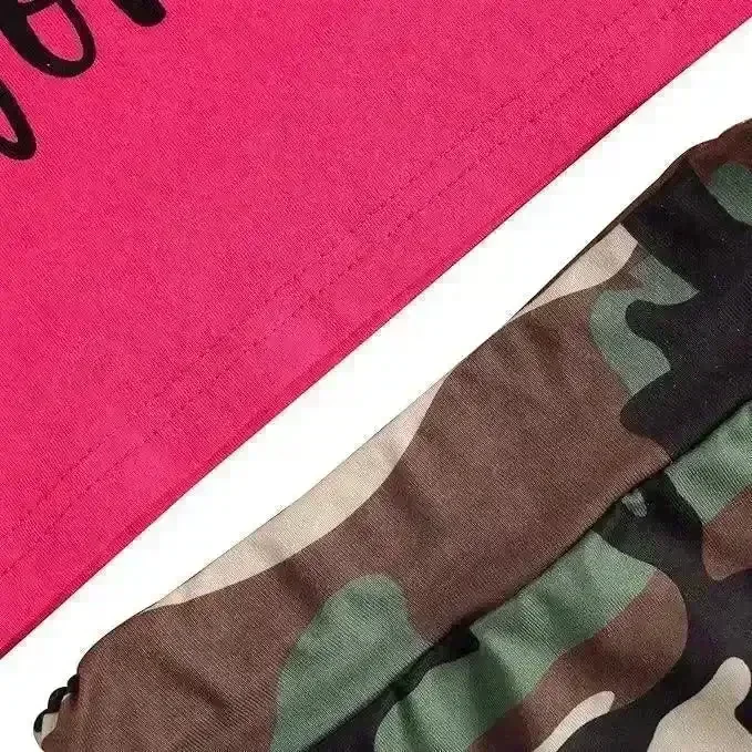 Pink in my Dad's Camo World T-shirt and Shorts Set - Image 4