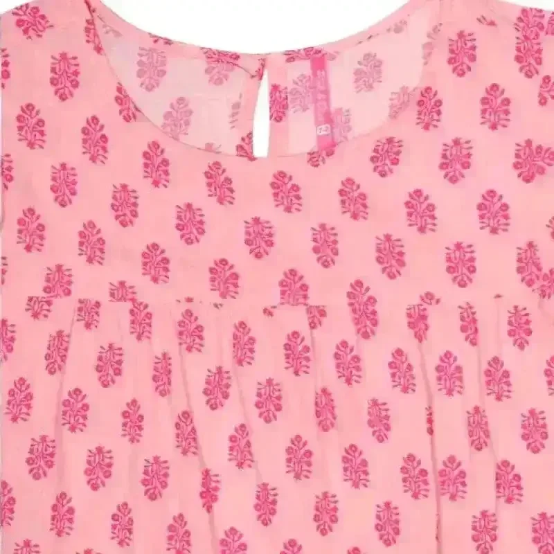 Kids Floral Print Round-Neck Top - Image 3