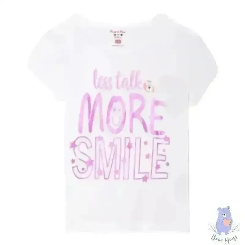 Kids Typographic Print Round-Neck T-Shirt