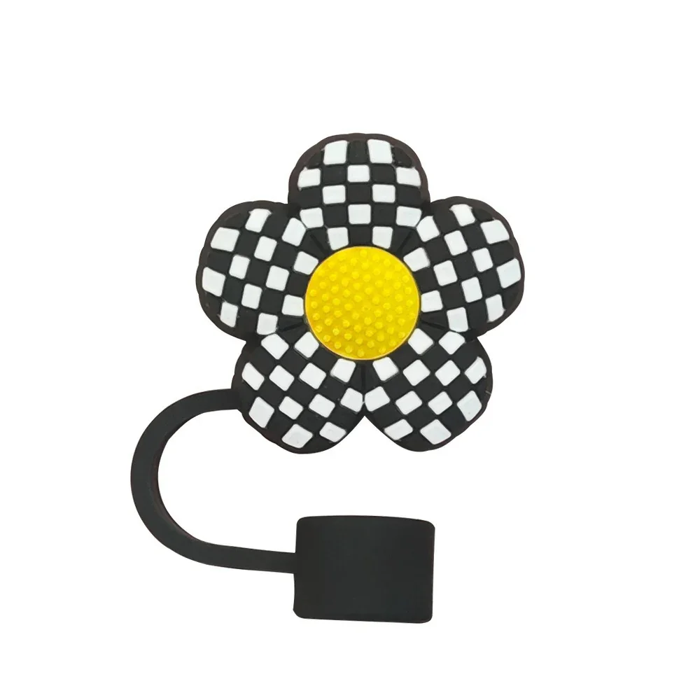 Plaid Floral Silicone Straw Topper - Image 10
