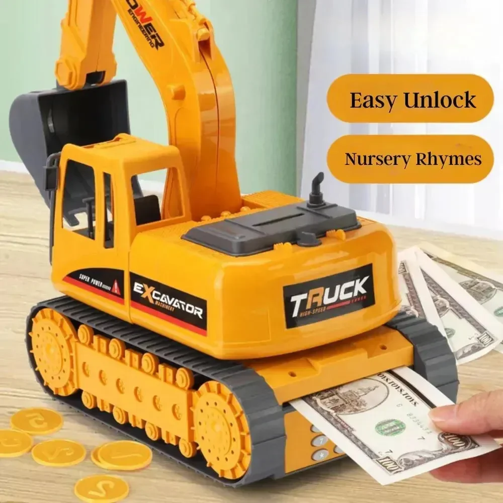 Playful Excavator Piggy Bank - Image 3