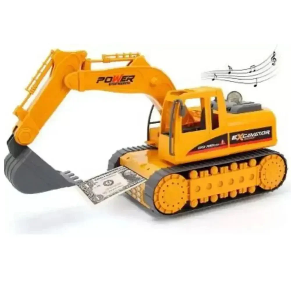 Playful Excavator Piggy Bank - Image 4