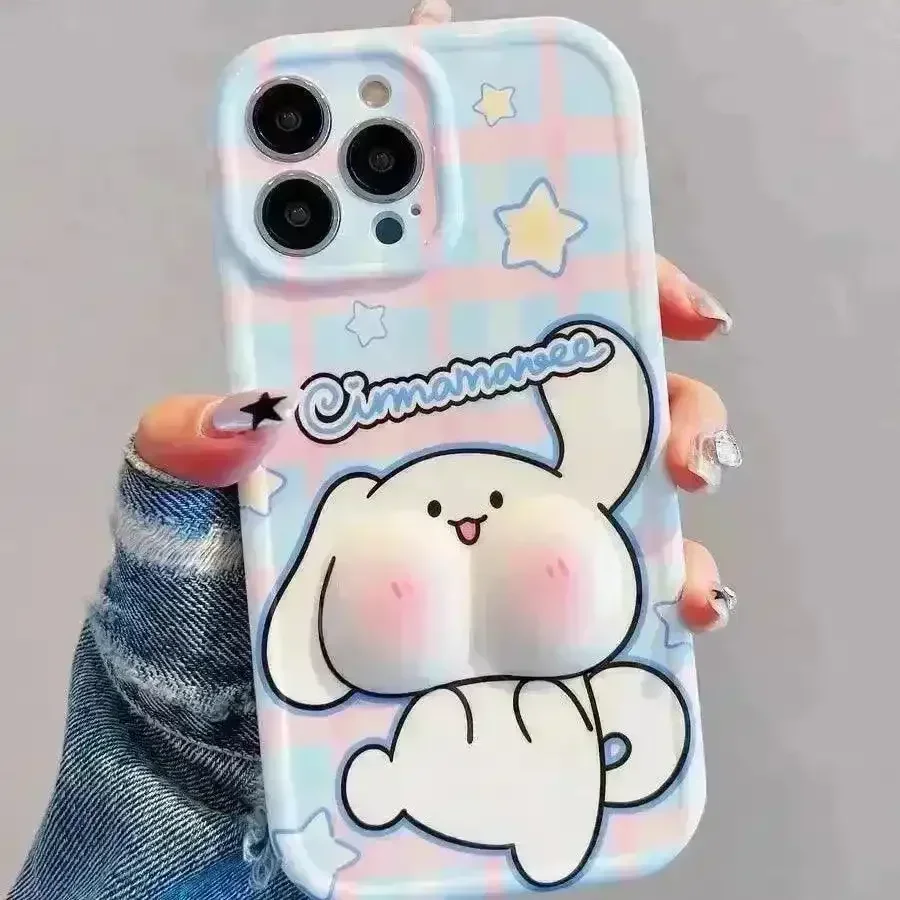 Plump Face Cinnamoroll Phone Case (For iPhones) - Image 3