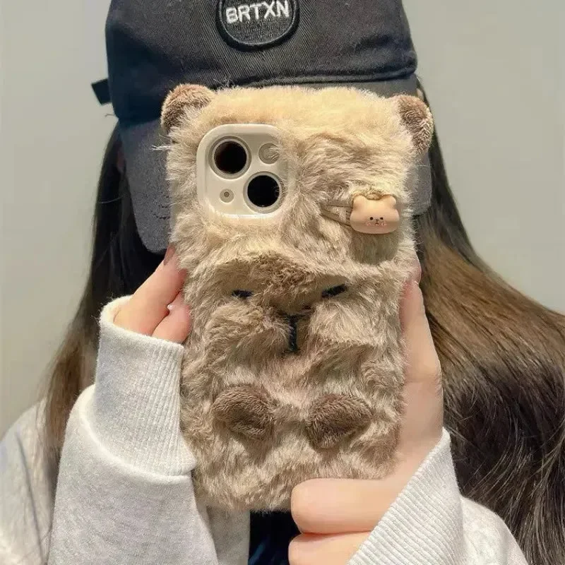 Plush Velvet Capybara Case (For iPhones) - Image 2