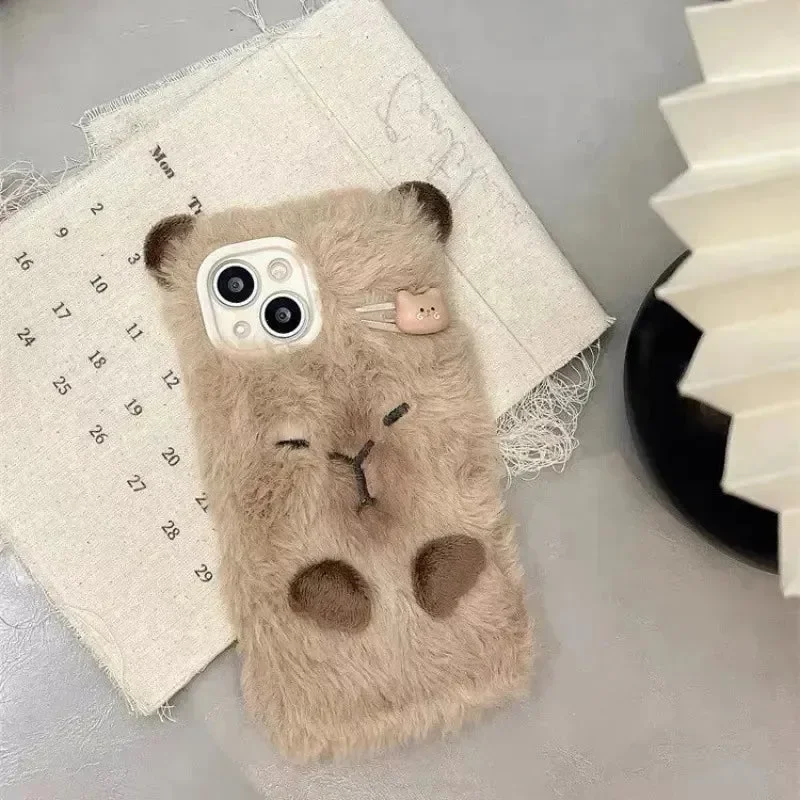 Plush Velvet Capybara Case (For iPhones) - Image 4