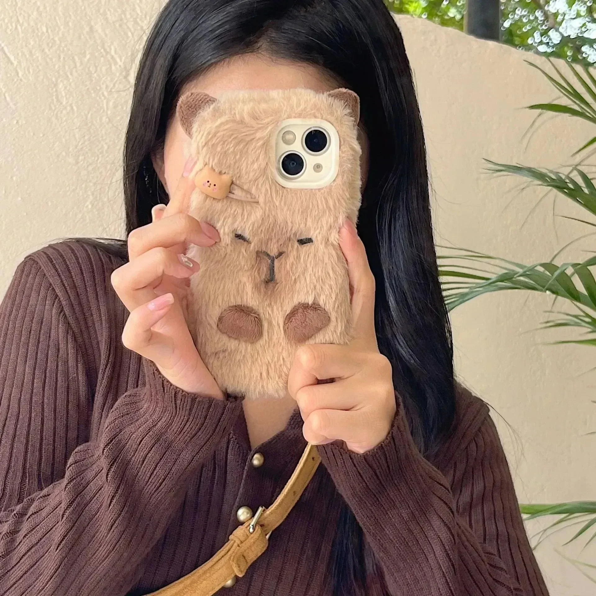 Plush Velvet Capybara Case (For iPhones) - Image 5