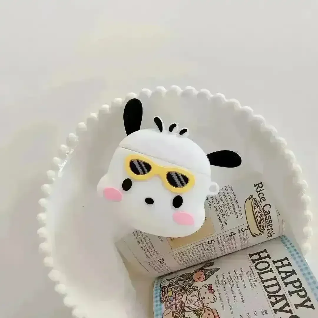 Pochacco Sunglasses Silicone AirPods Case - Image 2