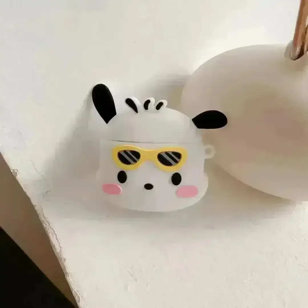 Pochacco Sunglasses Silicone AirPods Case - Image 3