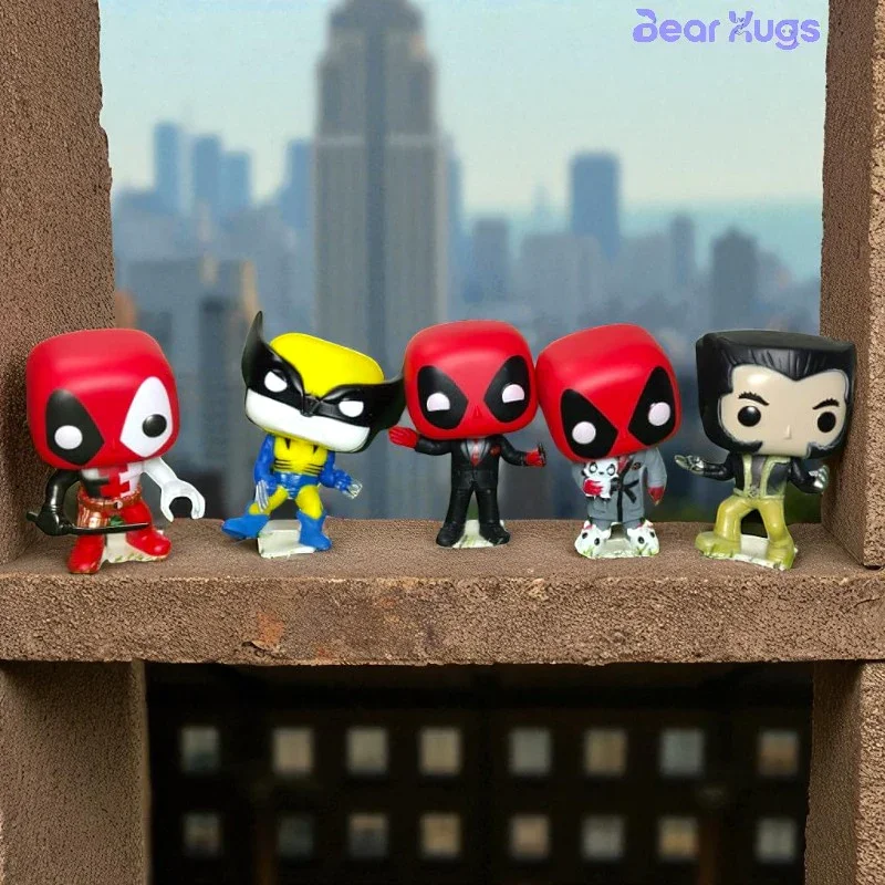 POP Style Deadpool vs Wolverine Figurines - Image 2