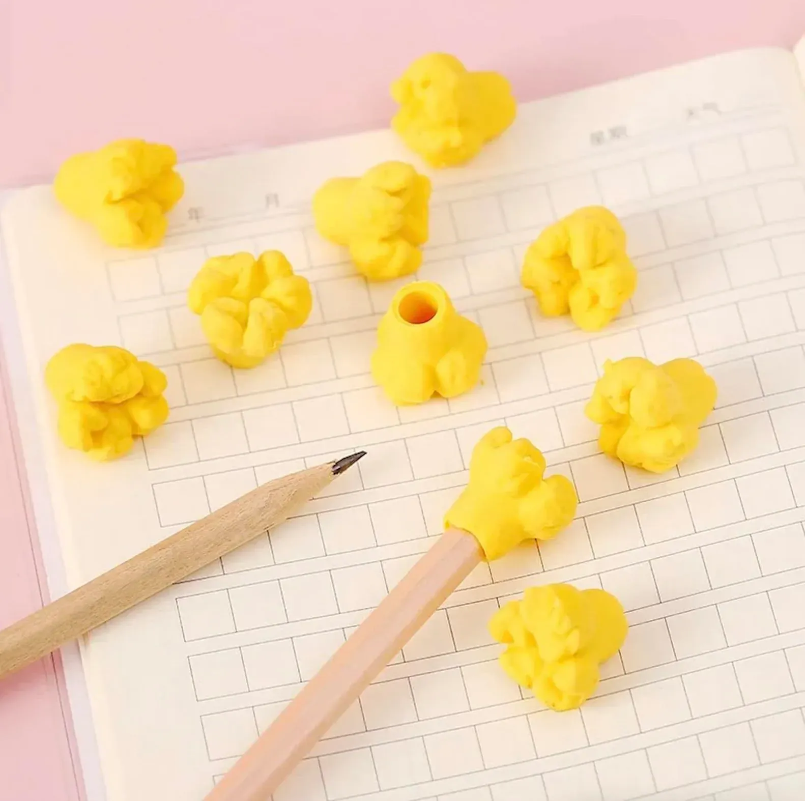 Popcorn Simulation Grip Cap Eraser (Set of 12) - Image 2