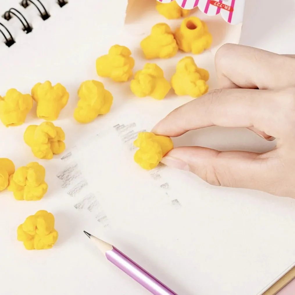 Popcorn Simulation Grip Cap Eraser (Set of 12) - Image 6