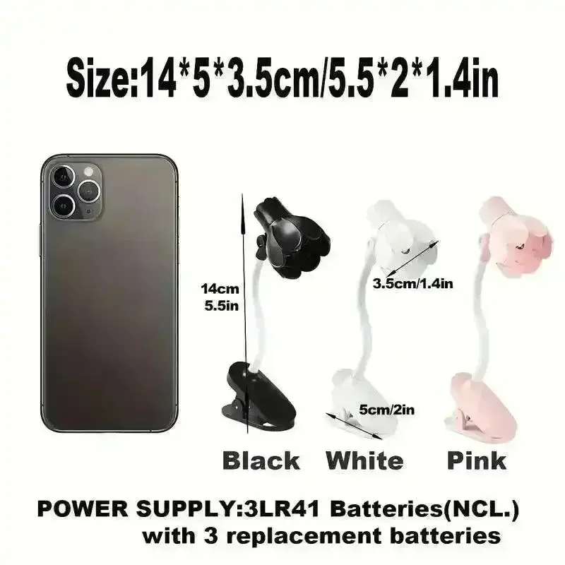 Petal-Shaped LED Clip-On Book Light - Image 9