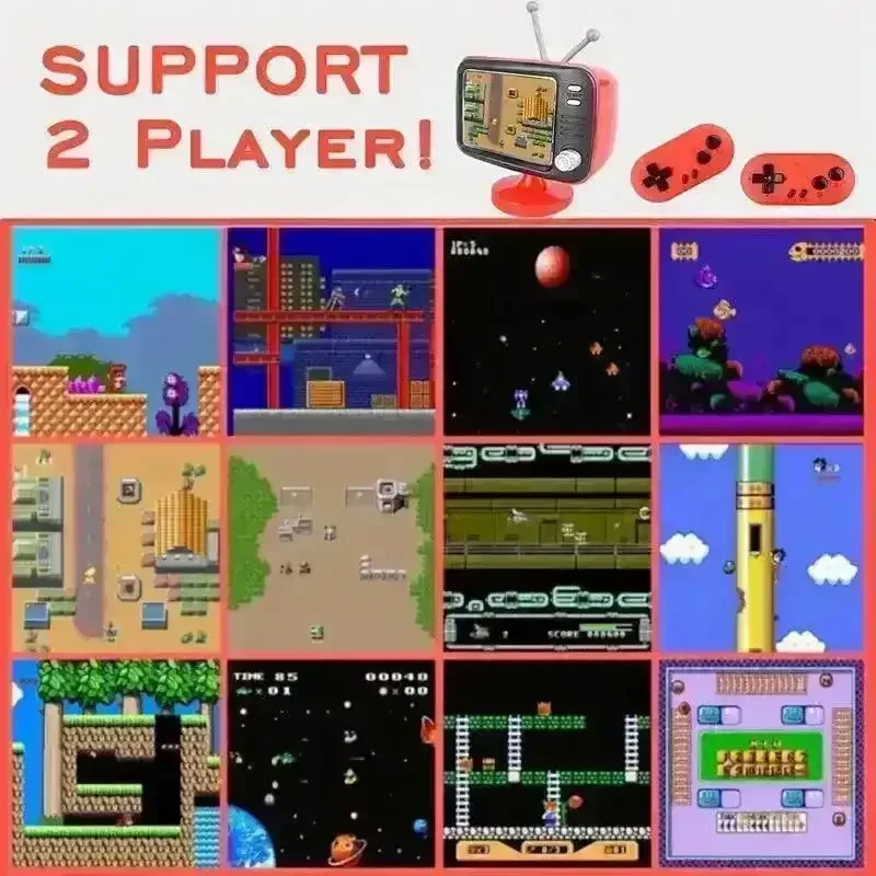 Portable Retro 8-Bit Dual Game Console - Image 4