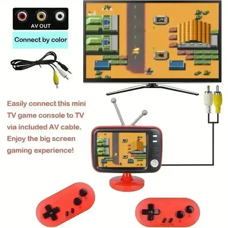 Portable Retro 8-Bit Dual Game Console - Image 6
