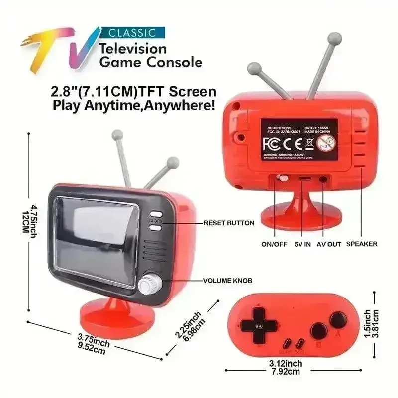 Portable Retro 8-Bit Dual Game Console - Image 9