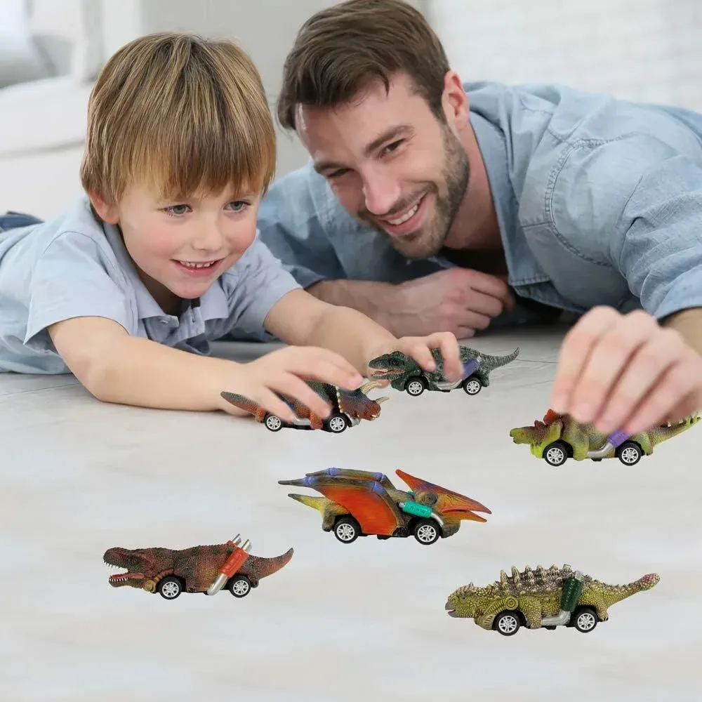 Prehistoric Dinosaur Pull Back Cars (Set of 6) - Image 5
