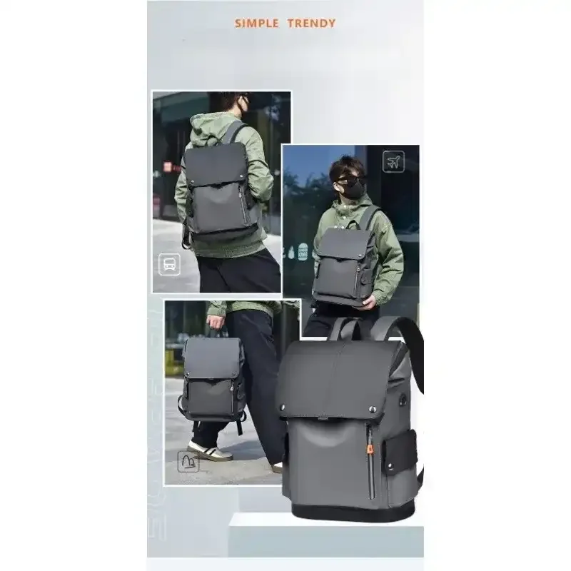 Premium Leather-Look Casual Backpack - Image 7