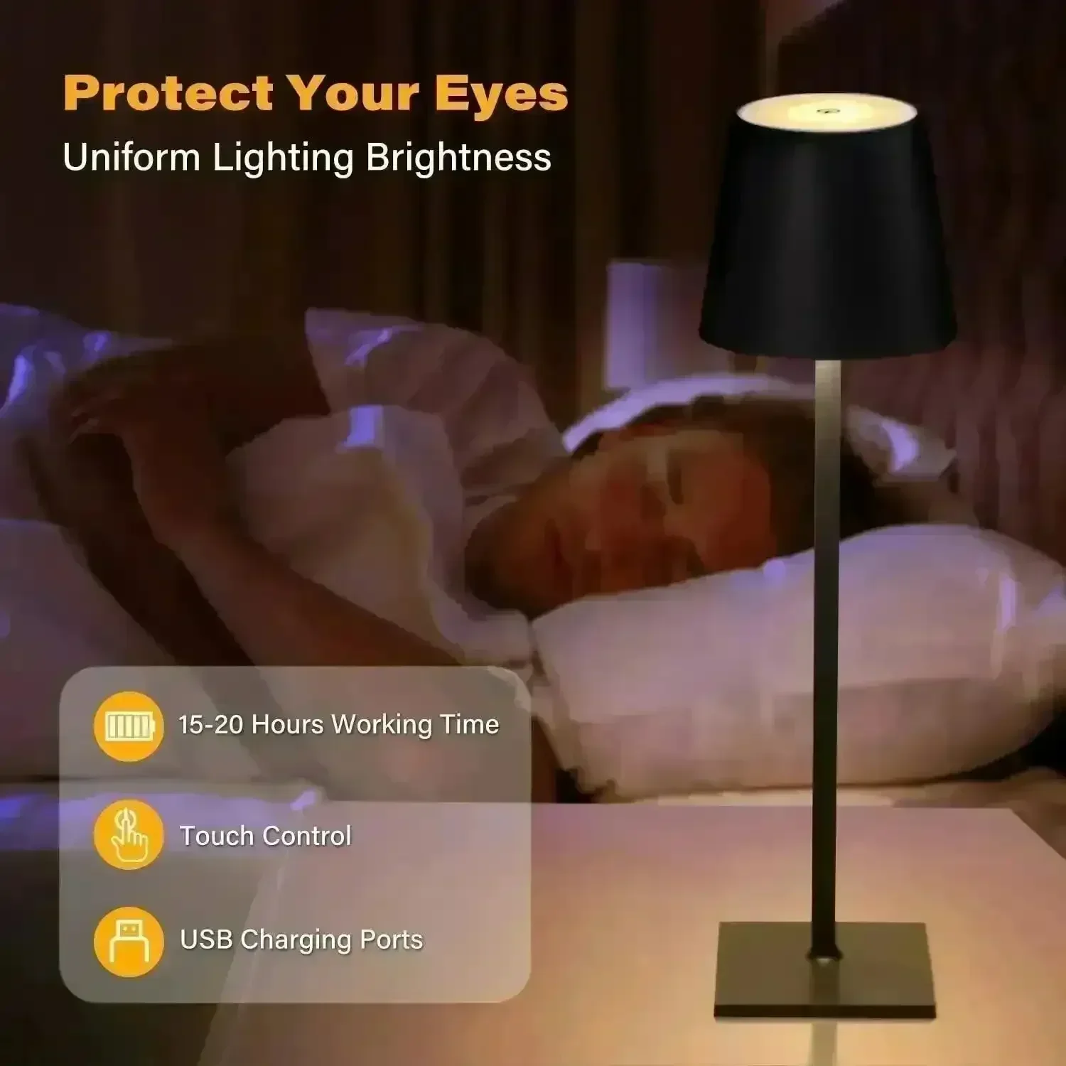 Premium LED Rechargeable Desk Lamp - Image 4