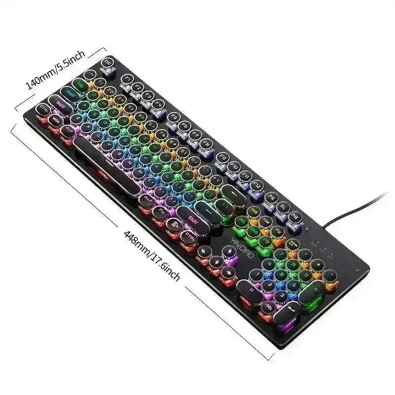 Premium Mechanical LED Backlit 104 Keys Keyboard - Image 17