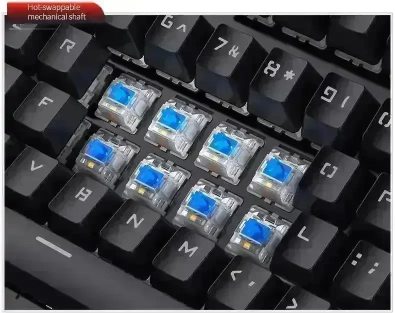 Premium Mechanical LED Backlit 104 Keys Keyboard - Image 4