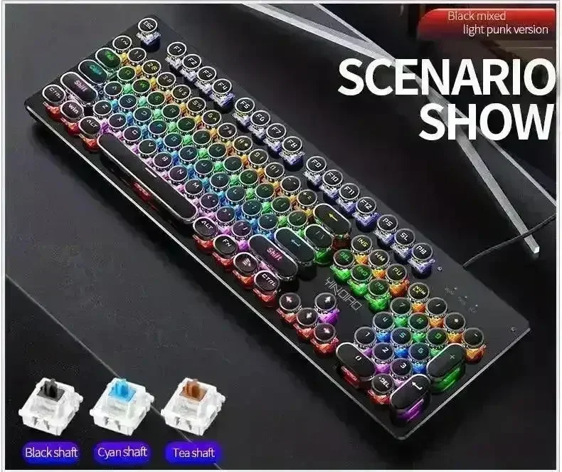 Premium Mechanical LED Backlit 104 Keys Keyboard - Image 7