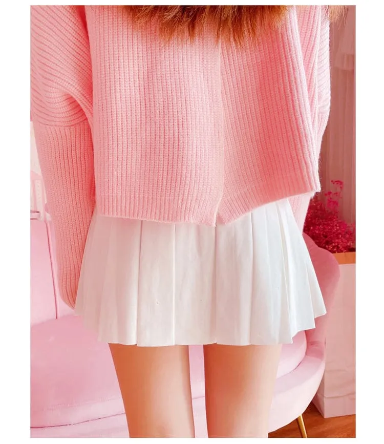 Princess Pleats White Bow Skirt - Image 9