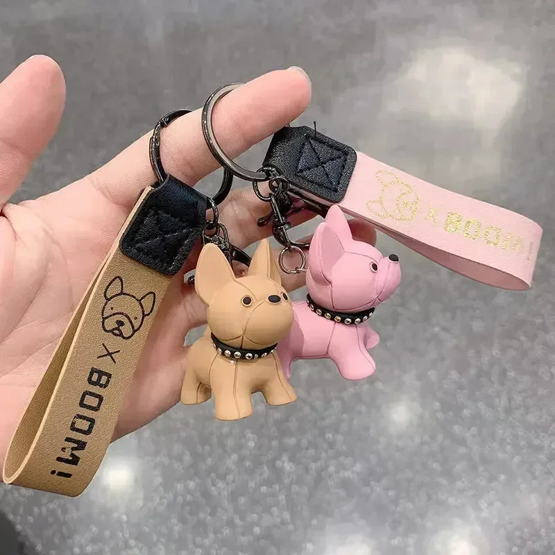 Punk French Bulldog 3D Keychain - Image 2