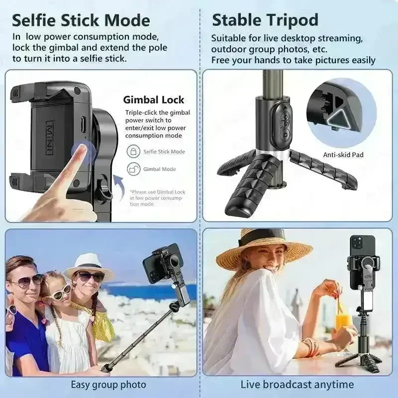 Q18 Gimbal Stabiliser with 360 Rotation - Image 4