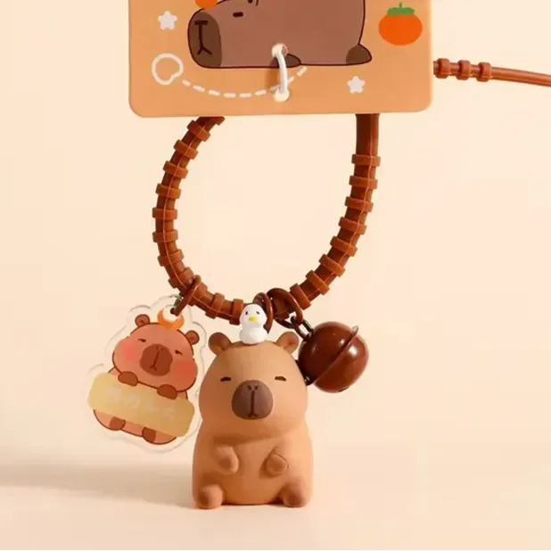 Quirky Charm Capybara Crew Keychain - Image 10