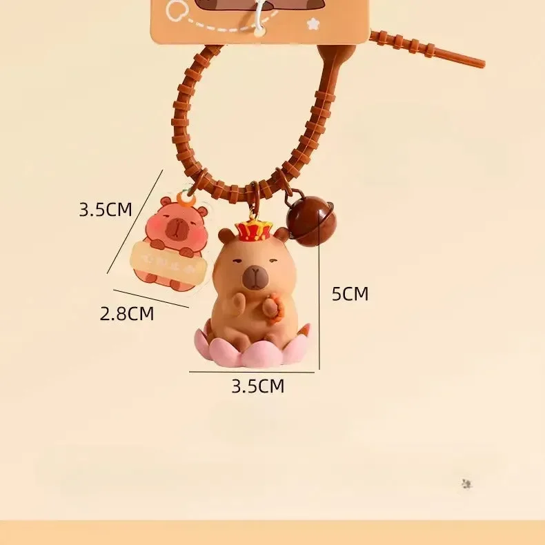 Quirky Charm Capybara Crew Keychain - Image 11