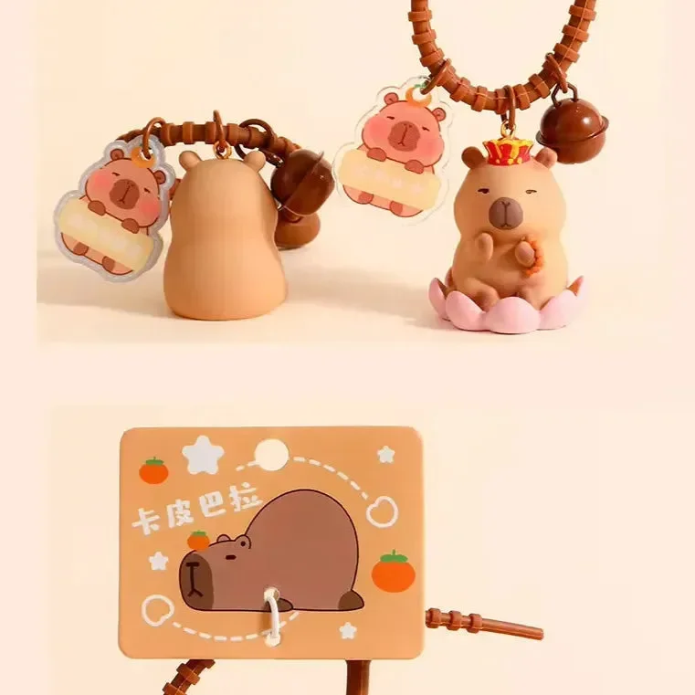 Quirky Charm Capybara Crew Keychain - Image 5