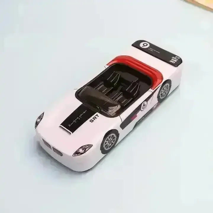 Racing Car Metal Pencil Box with Movable Wheels and Seats - Image 11
