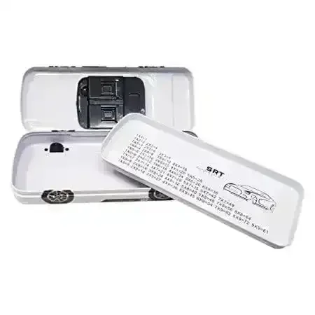Racing Car Metal Pencil Box with Movable Wheels and Seats - Image 7