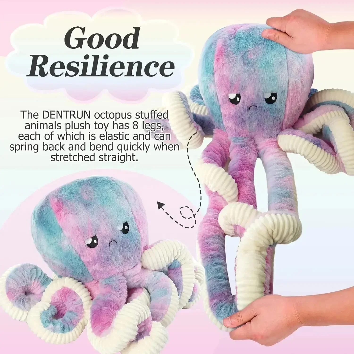 Rainbow Octopus Plushie (40 cm) - Image 4
