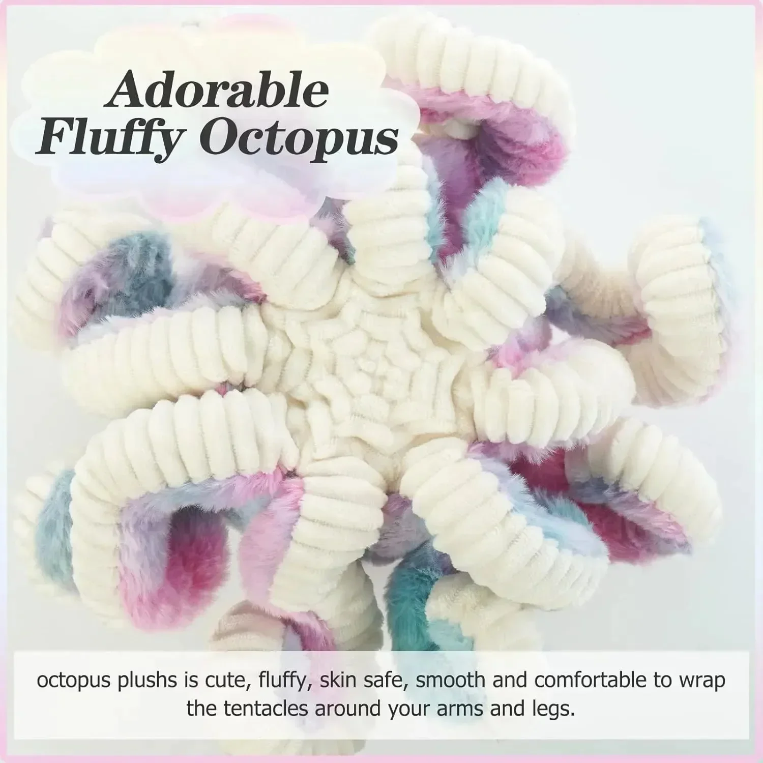 Rainbow Octopus Plushie (40 cm) - Image 5