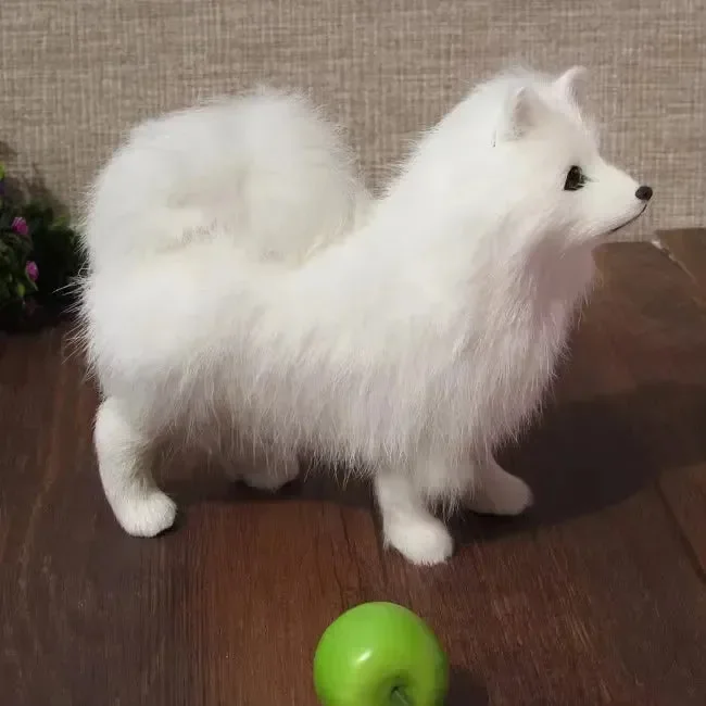 Real Looking Stuffed Samoyed Dog (16 cm) - Image 2