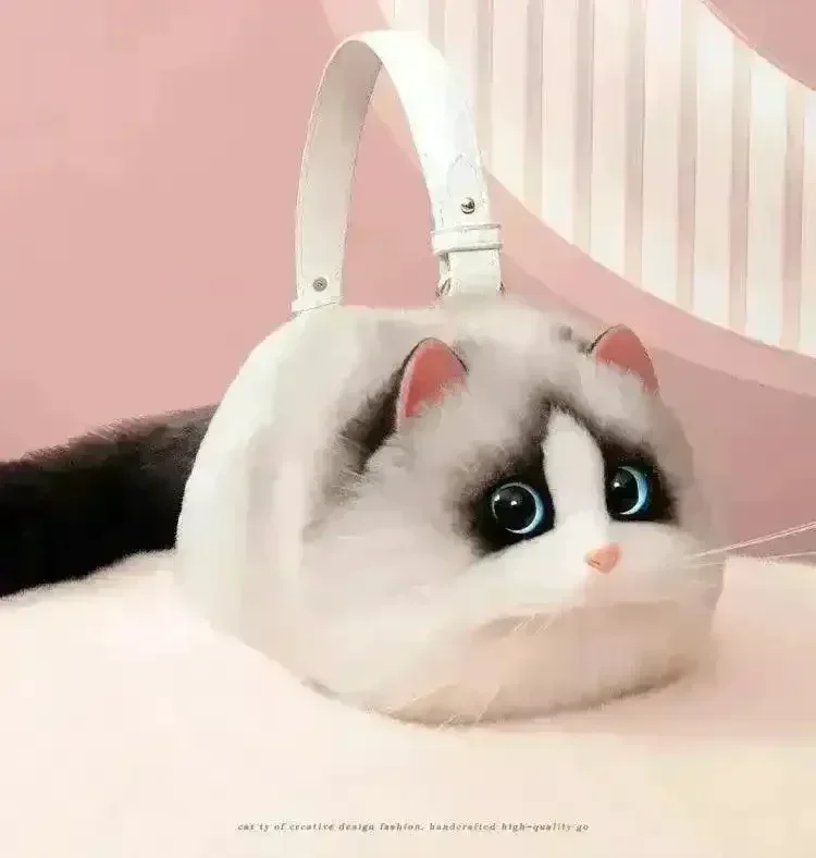 Realistic Handmade Cat Plush Handbag - Image 16
