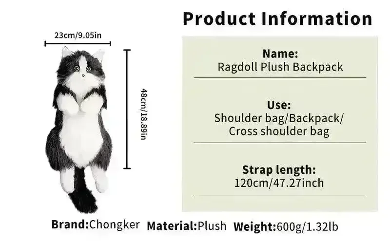 Realistic Live Cat Shaped Backpack - Image 7