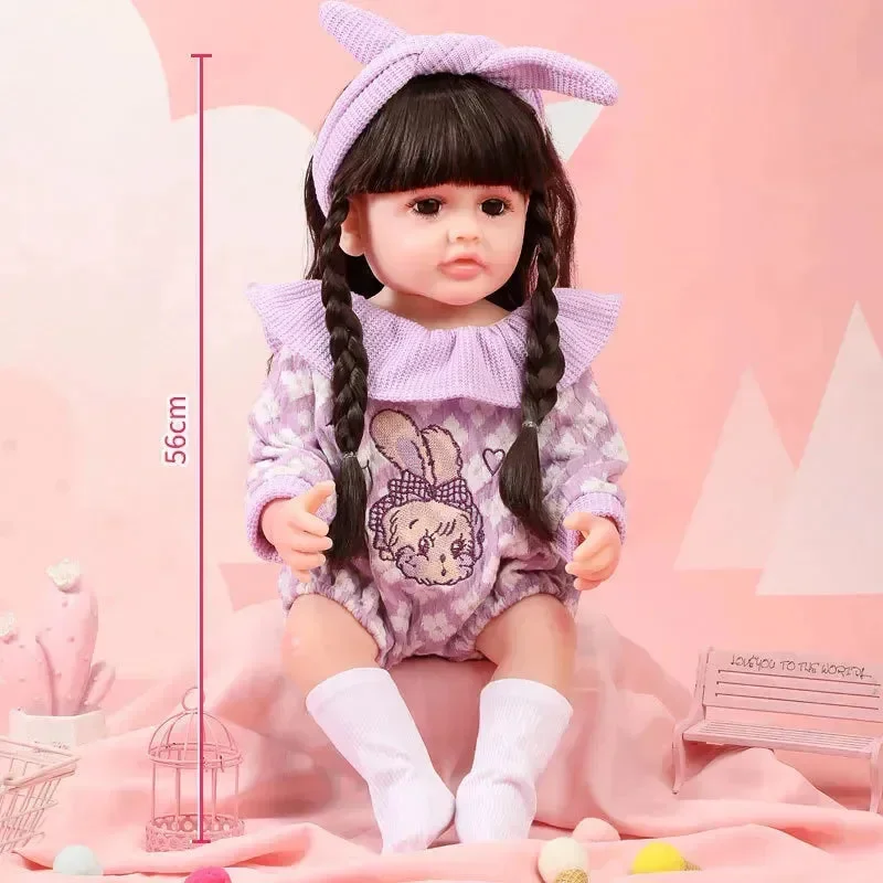 Little Miracle Realistic Silicon Baby Girl Doll (55 cm) - Image 34