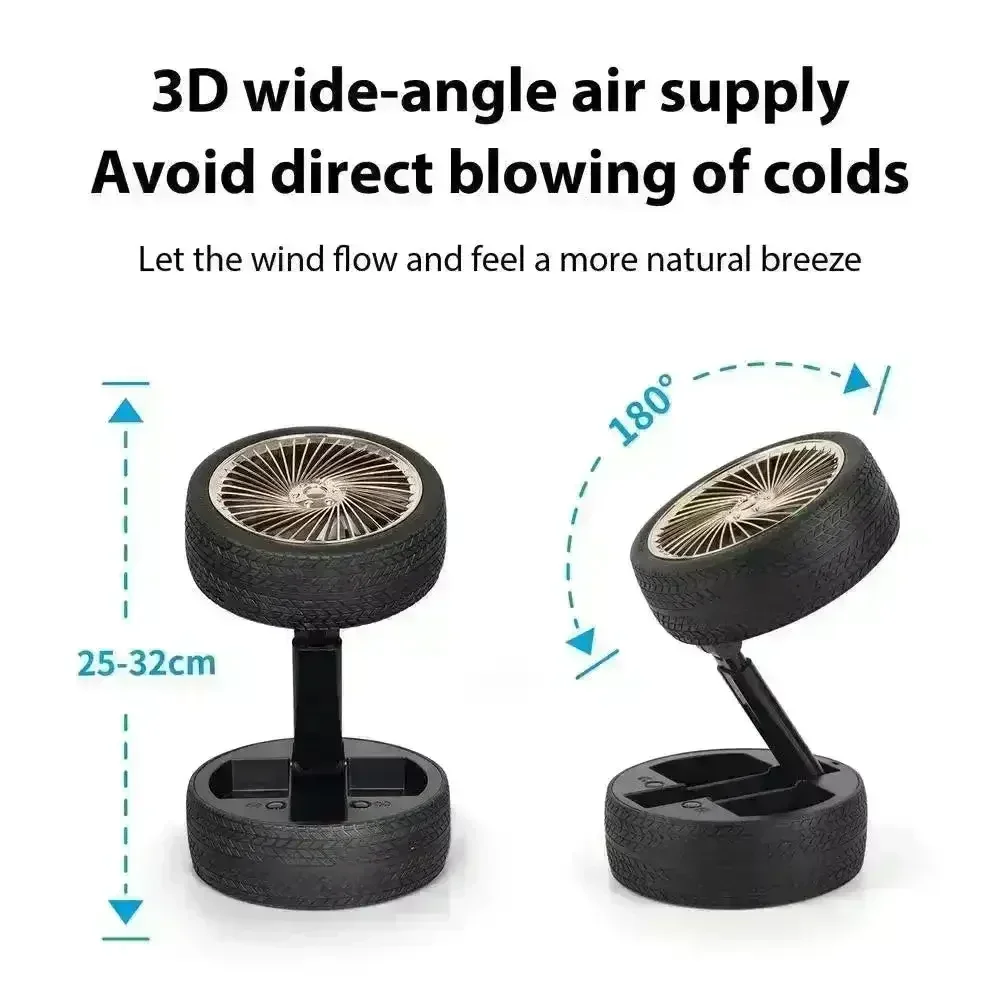 Rechargeable Tyre Shaped Electric Fan - Image 10