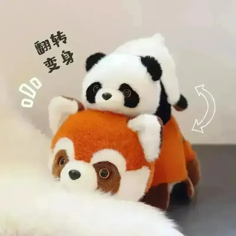 Red and White Panda Transforming Doll - Image 2