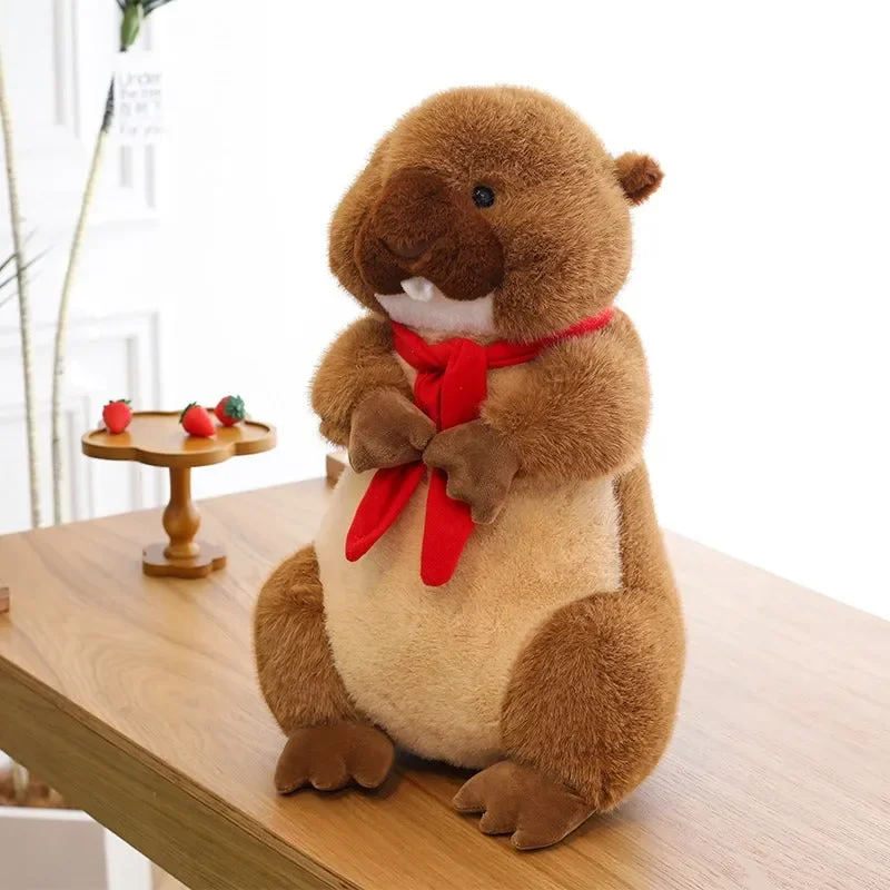 Red Scarf Beaver Plushie - Image 4