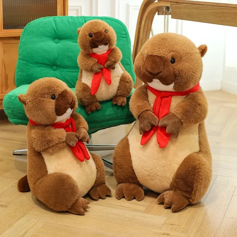 Red Scarf Beaver Plushie - Image 6