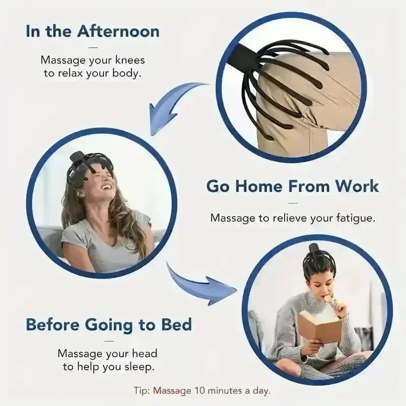 RelaxMe Octopus Electronic Head Massager - Image 3