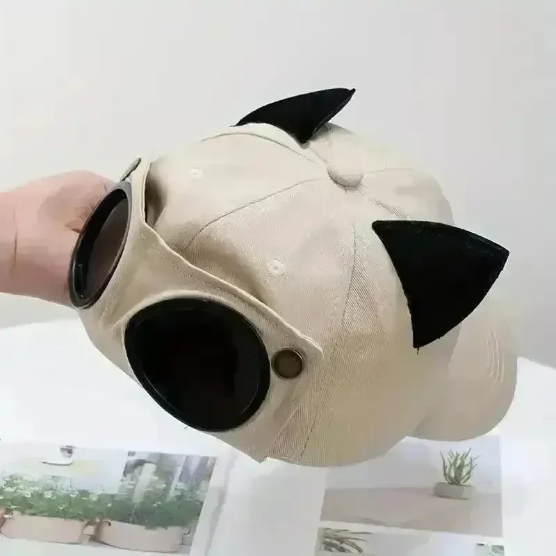 Retro Aviator Hat with Glasses - Image 3