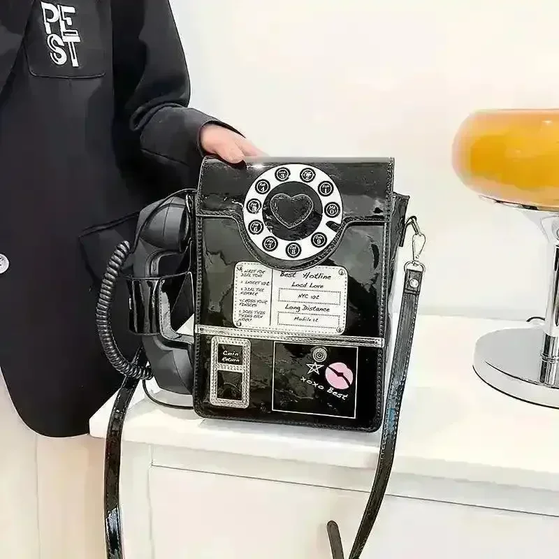 Retro Phone-Shaped Crossbody Bag - Image 7