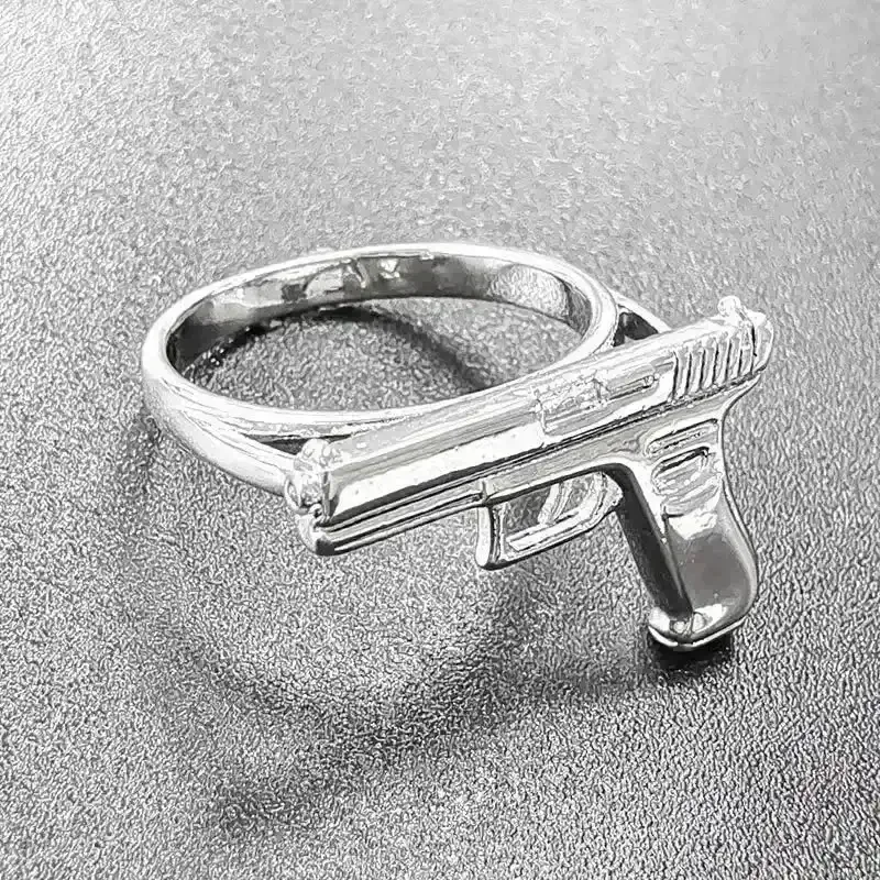 Retro Punk Pistol Ring - Image 3